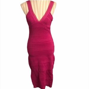 Bebe Pink Crocheted Dress Size XS
